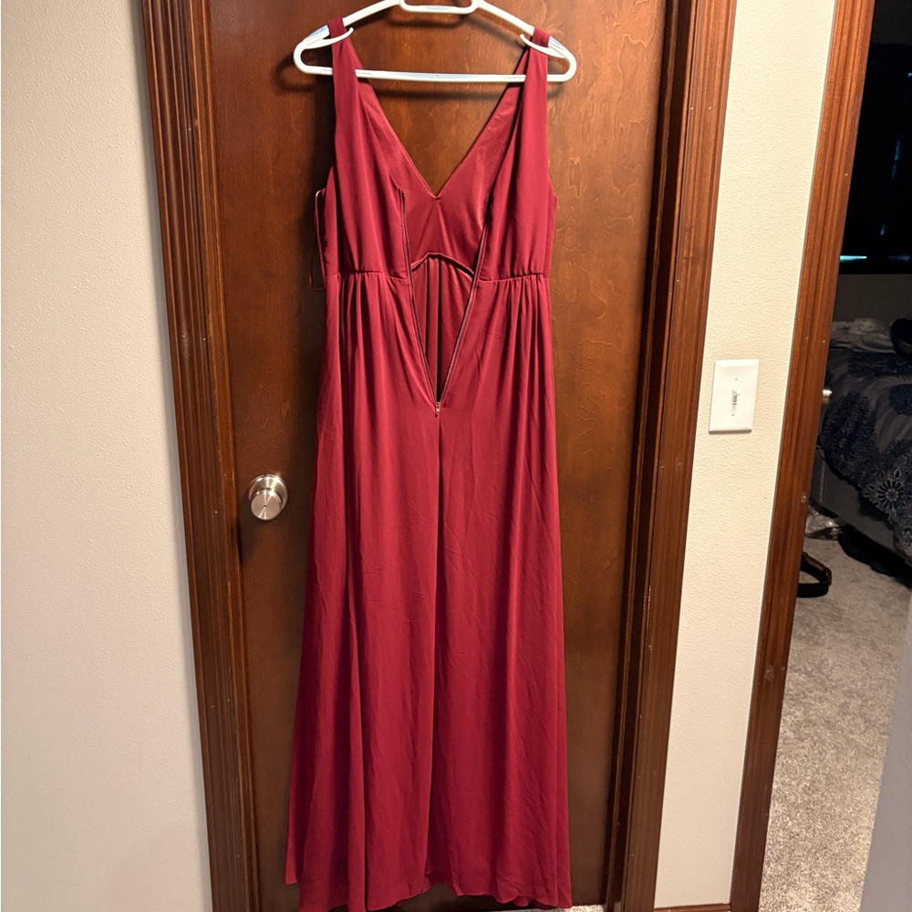 Birdy Grey Sleeveless Maxi Dress in Cabernet with Ruched Bodice - Picture 5 of 7